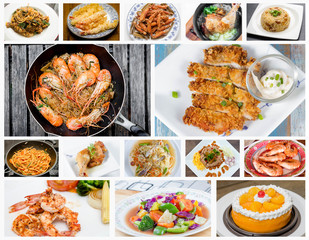 collage of food