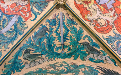 Ceiling mosaic in Prague Town Hall