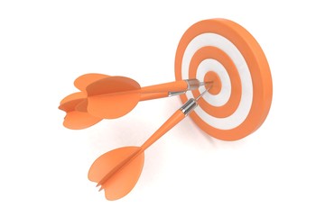 Three arrows darts in center.