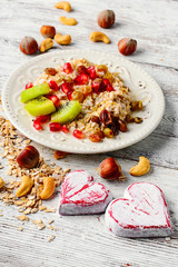 Dish of oat flakes