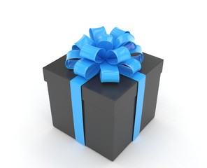 gift box with bows isolated on white