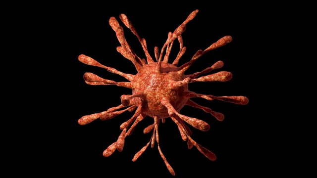 Highly detailed virus, bacteria, microbes isolated on black. Hi quality seamless loop animation, with alpha channel, ready for compositing 