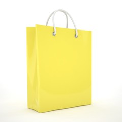 Paper Shopping Bag isolated on white background