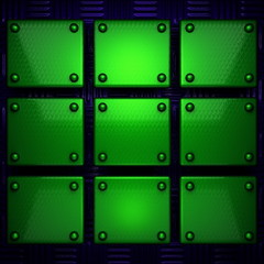 green and blue metal background