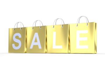 sale written on shopping bag