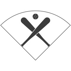 Baseball bat and ball