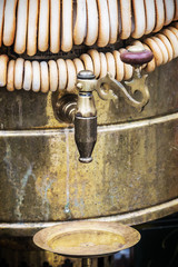 samovar and fresh bagels for tea