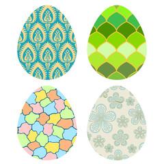 Set of decorative Easter eggs.
