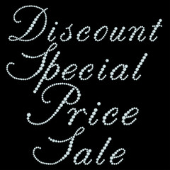 Diamond words. Discount, special price, sale