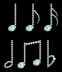 Fototapeta premium Set of diamond note symbols