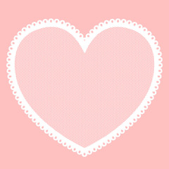 Lacy heart frame