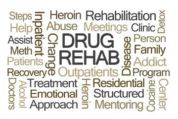 Obraz premium Drug Rehab Word Cloud