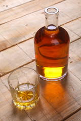 Brandy on wood