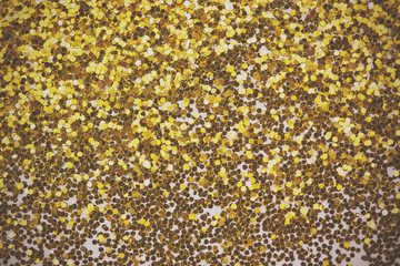 Close up a fine shining gold glitter