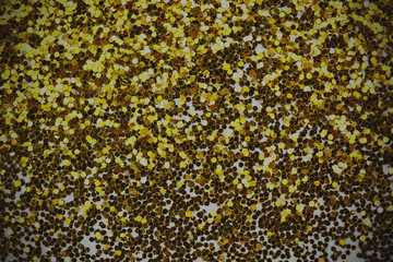 Close up a fine shining gold glitter