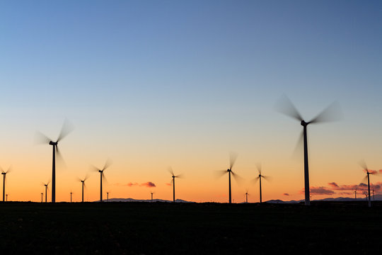 Spectacular scenery with pinwheels