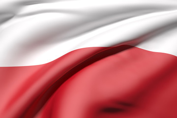 3d rendering of a Poland flag