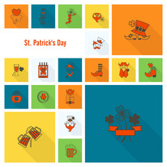 Saint Patricks Day Icon Set