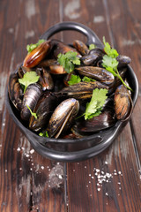 mussel and parsley
