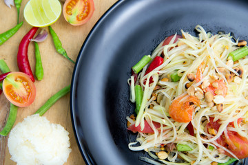 Famous Thai food, papaya salad or what we called 