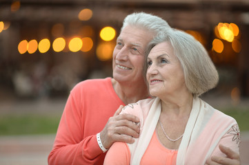 Senior couple at evening
