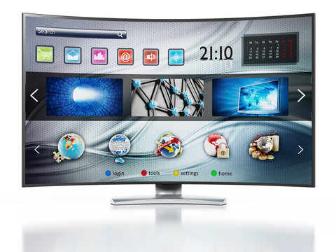 Smart TV showing main screen