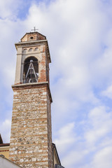 Fototapeta premium Bell tower with a bell .
