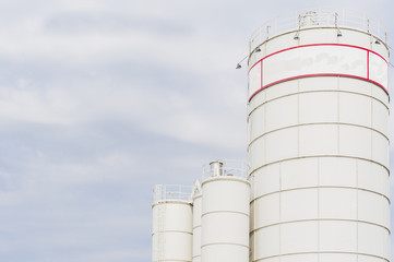 White silos