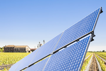 Solar panels to produce green energy.