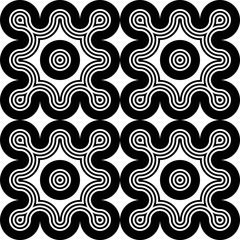 Fototapeta na wymiar Design seamless monochrome geometric pattern