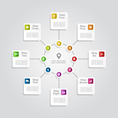 Infographic report template. Vector illustration.