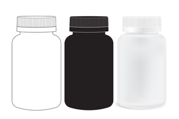 Pills box. White  medical container