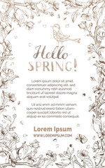 Hello spring card.