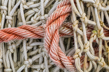 Schiffstau und Fischernetz, Rope, Fishing net 16053.jpg