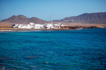 Obraz premium Puerto de la Cruz village on the south cape of Fuerteventura island in Spain