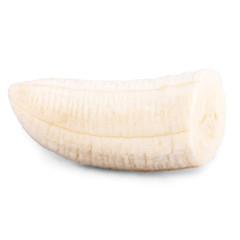 Banana slice isolated on white background