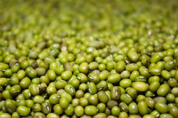 Green mung beans as background