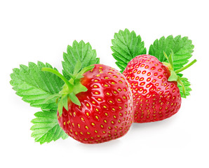 Red berry strawberry isolated on white background