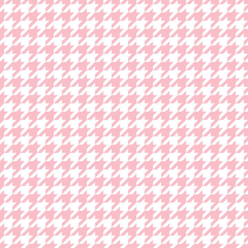 Retro Seamless Houndstooth Pattern Rose