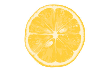 Lemon fruit on white background isolated