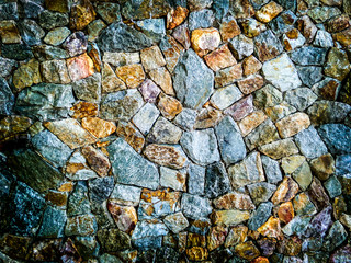 Different color of granite stone wall background