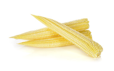 baby corn isolated on white background