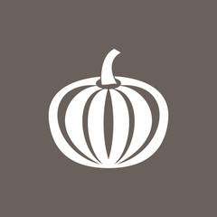 Pumpkin Icon on Dark Gray Color. Eps-10.