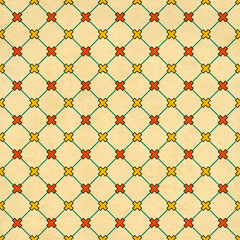 Fototapeta premium Seamless texture of the old paper with geometric ornamental patt