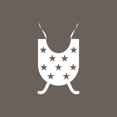 Baby Cloth Icon on Dark Gray Color. Eps-10.