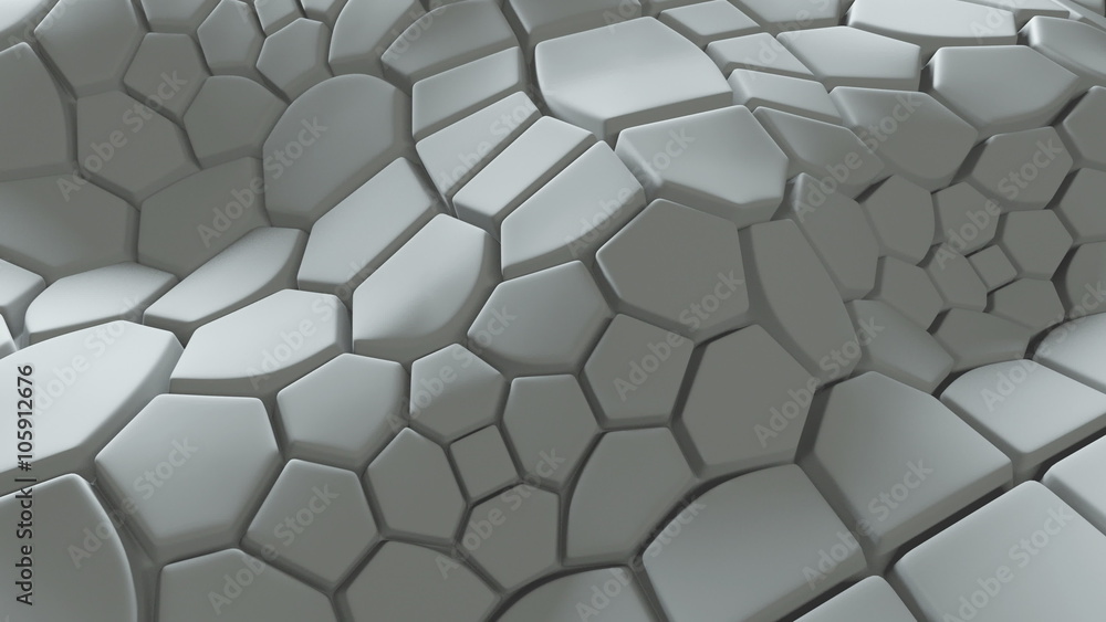 Poster abstract 3d loopable background with extruded polygons