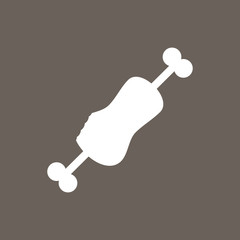 Meat Icon on Dark Gray Color. Eps-10.