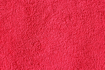 Terry cloth texture. Red towel