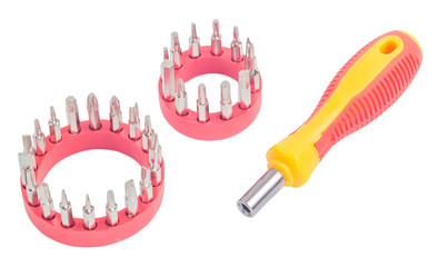 Screw-driver with nozzles on a