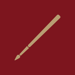 The brush icon.  Brush symbol. Flat. Vector